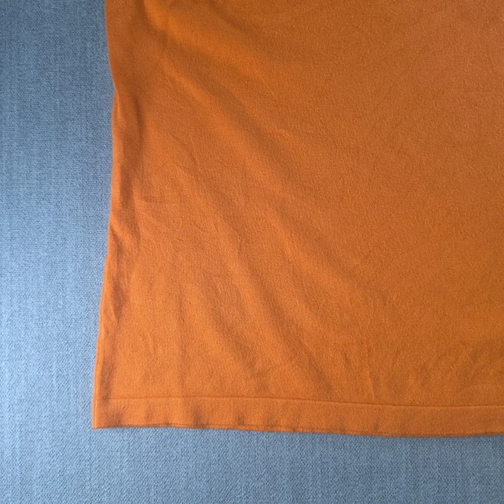 Terry‎ Lewis Knit Tank Top Women 3X Orange Rayon Blend Sleeveless Scoop Neck